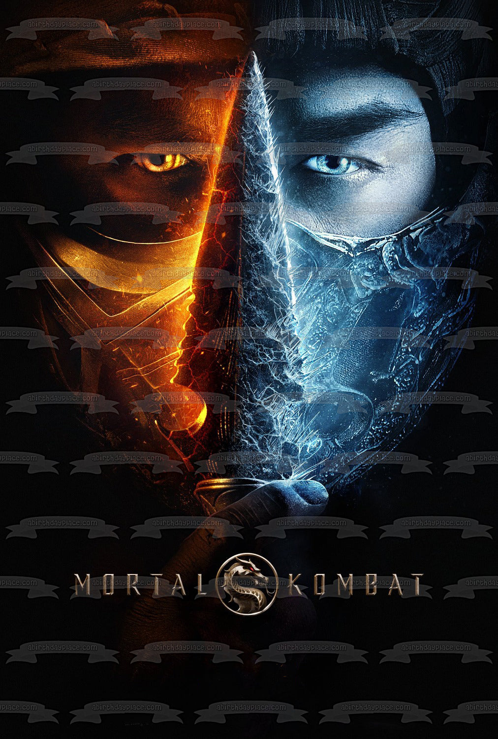 Mortal Kombat Movie Poster Edible Cake Topper Image ABPID53711