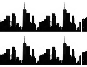 Realistic New York City Skyline Silhouette Edible Cake Topper Image Strips ABPID53765