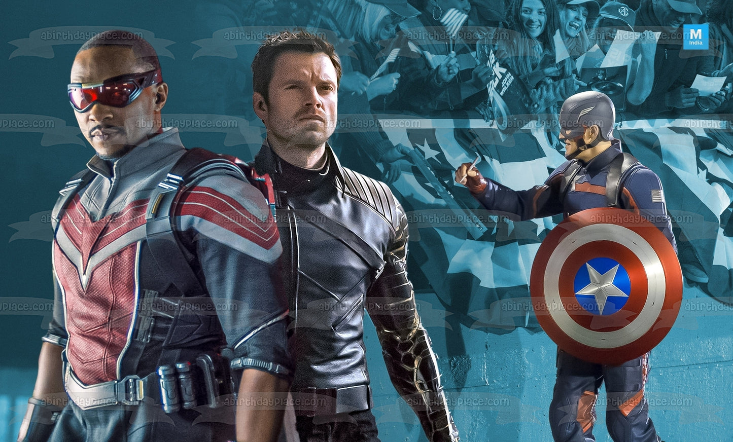 The Falcon and the Winter Soldier Edible Cake Topper Image ABPID53847