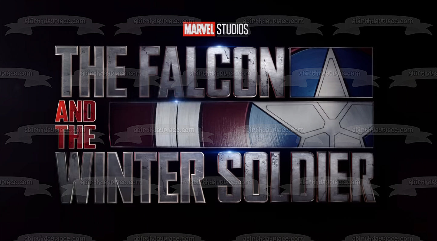 The Falcon and the Winter Soldier Logo Marvel Studios Edible Cake Topper Image ABPID53848
