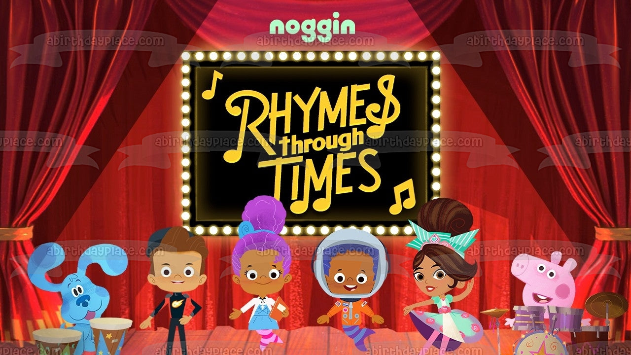 Rhymes Through Times Blue Edible Cake Topper Image ABPID53859