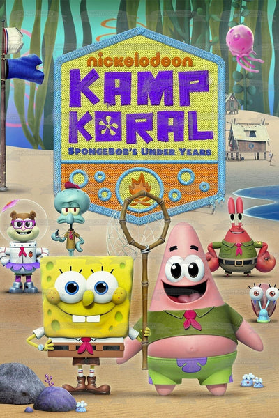 Kamp Koral: SpongeBob’s Under Years Sandy Patrick Squidword Mr. Krabs Gary Edible Cake Topper Image ABPID53868