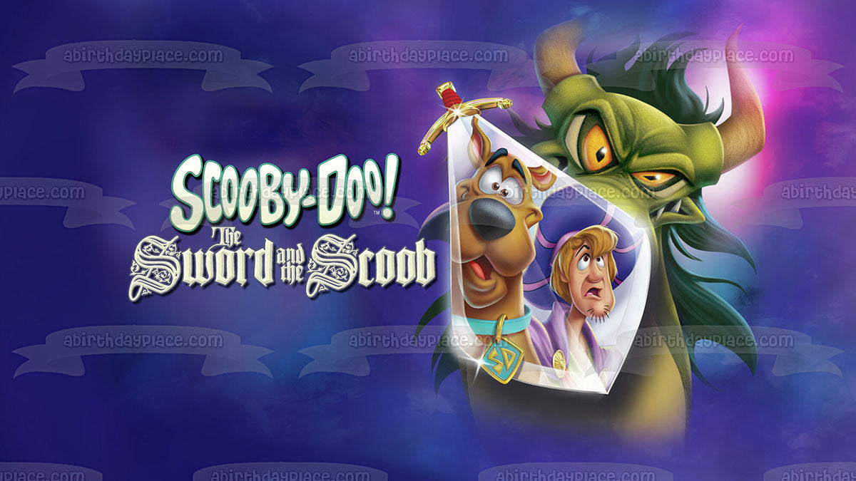 Scooby-Doo! The Sword and the Scoob Shaggy Green Dragon Edible Cake Topper Image ABPID53910