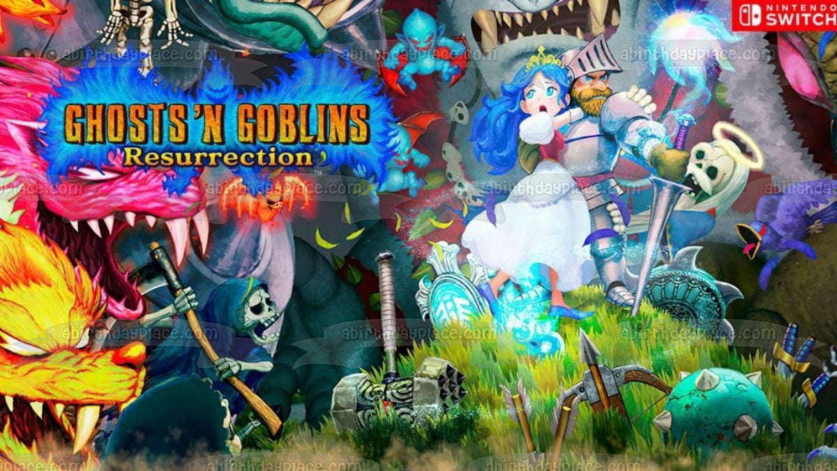 Ghosts N' Goblins Resurrection Arthur Princess Edible Cake Topper Image ABPID53974