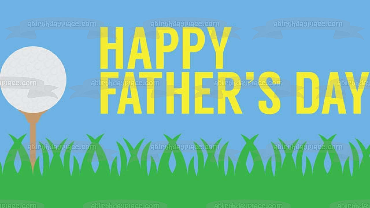 Feliz día del padre pelota de golf adorno comestible para tarta imagen ABPID54038 