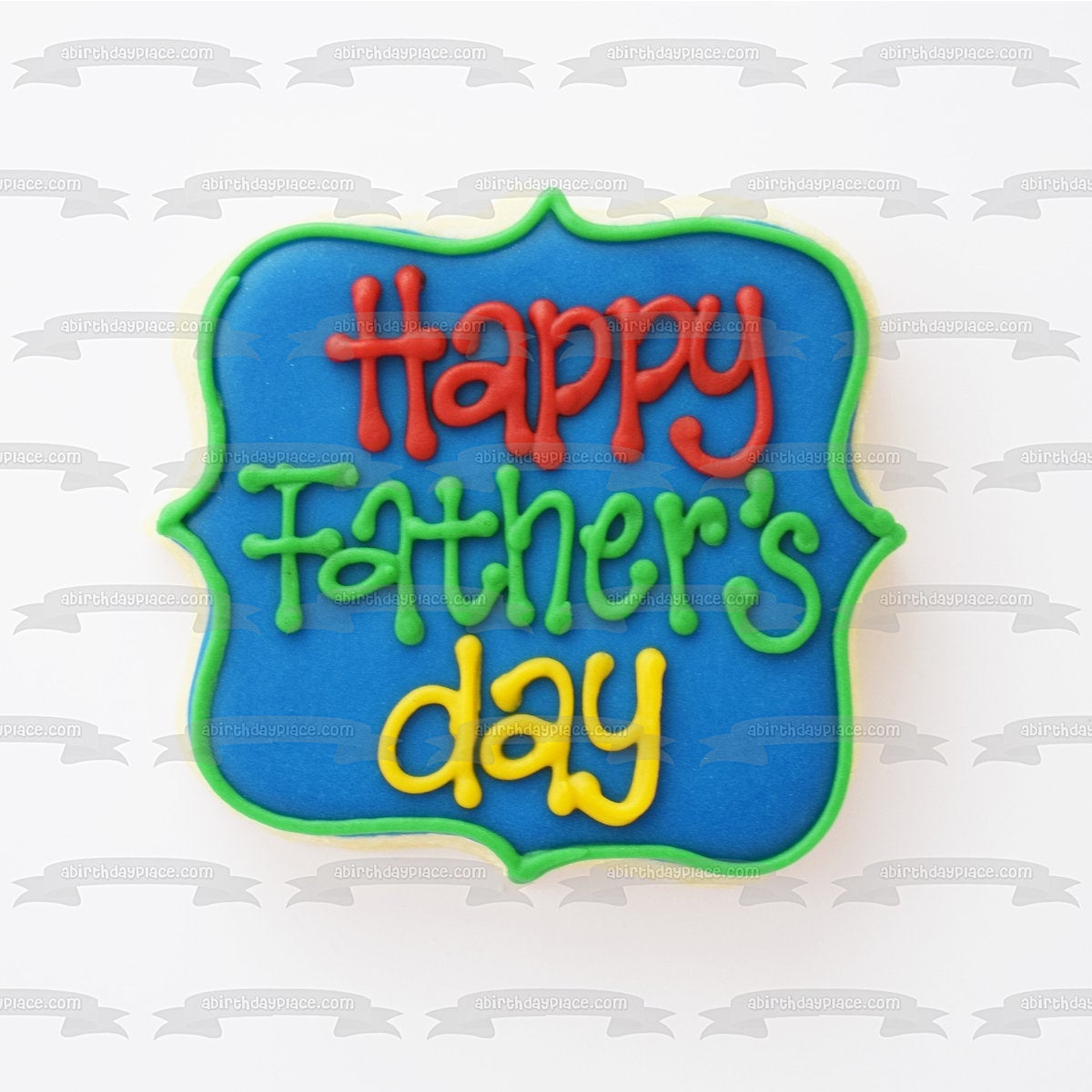 Happy Father's Day Colorful Edible Cake Topper Image ABPID54048