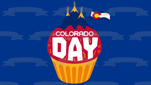 Colorado Day Cupcake Mountain Edible Cake Topper Image ABPID54147