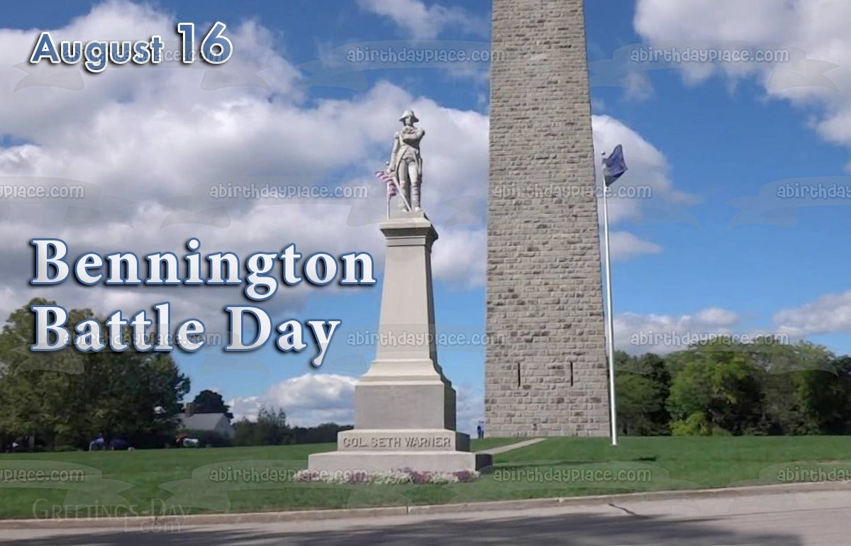 Bennington Battle Day Vermont Bennington Battle Day Monument Edible Cake Topper Image ABPID54169