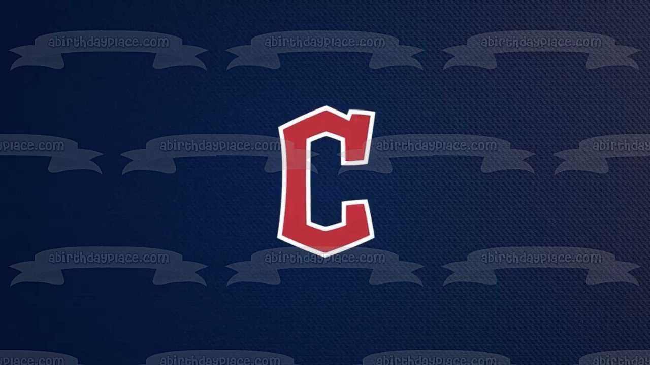 Cleveland Guardians "C" Logo Edible Cake Topper Image ABPID54361