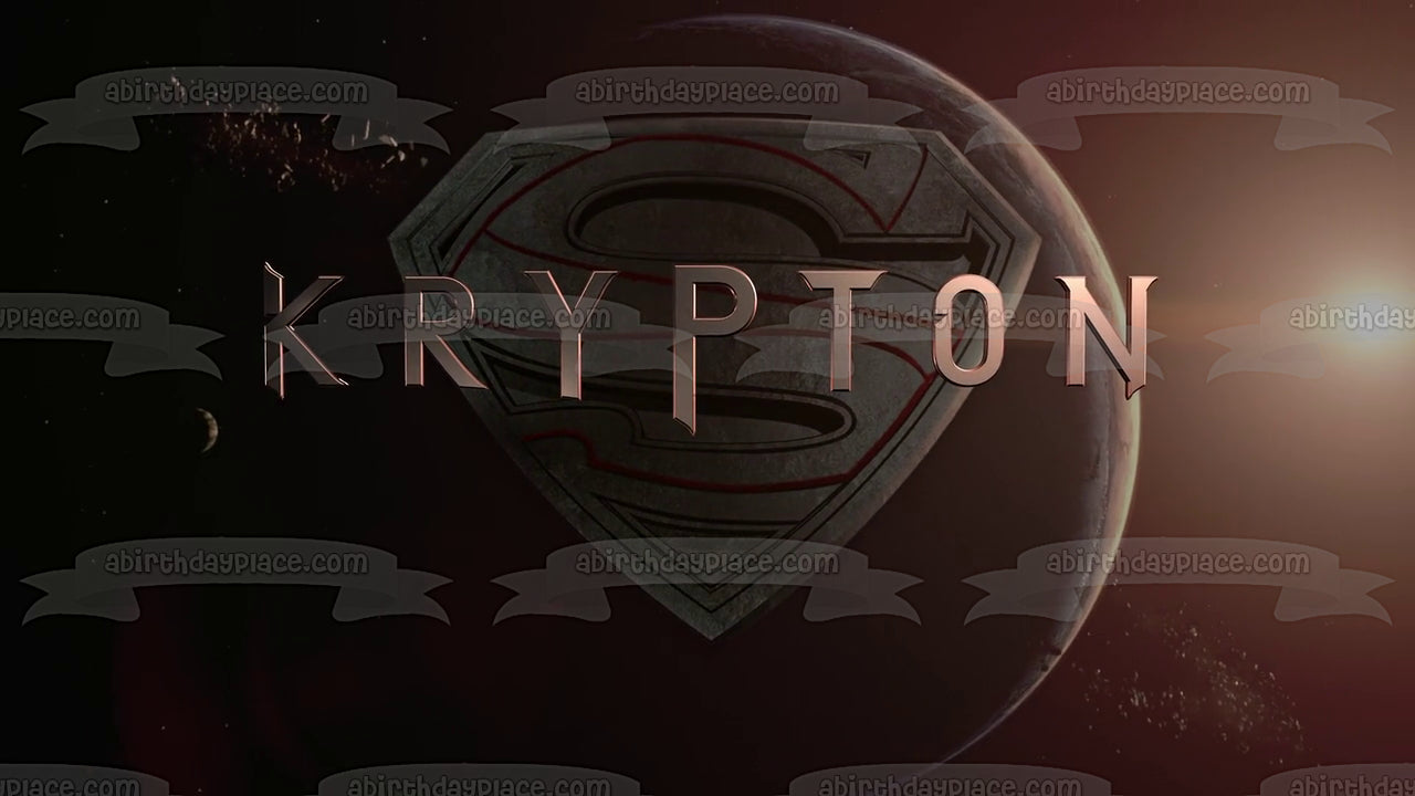 Krypton Superman's Logo Edible Cake Topper Image ABPID54417