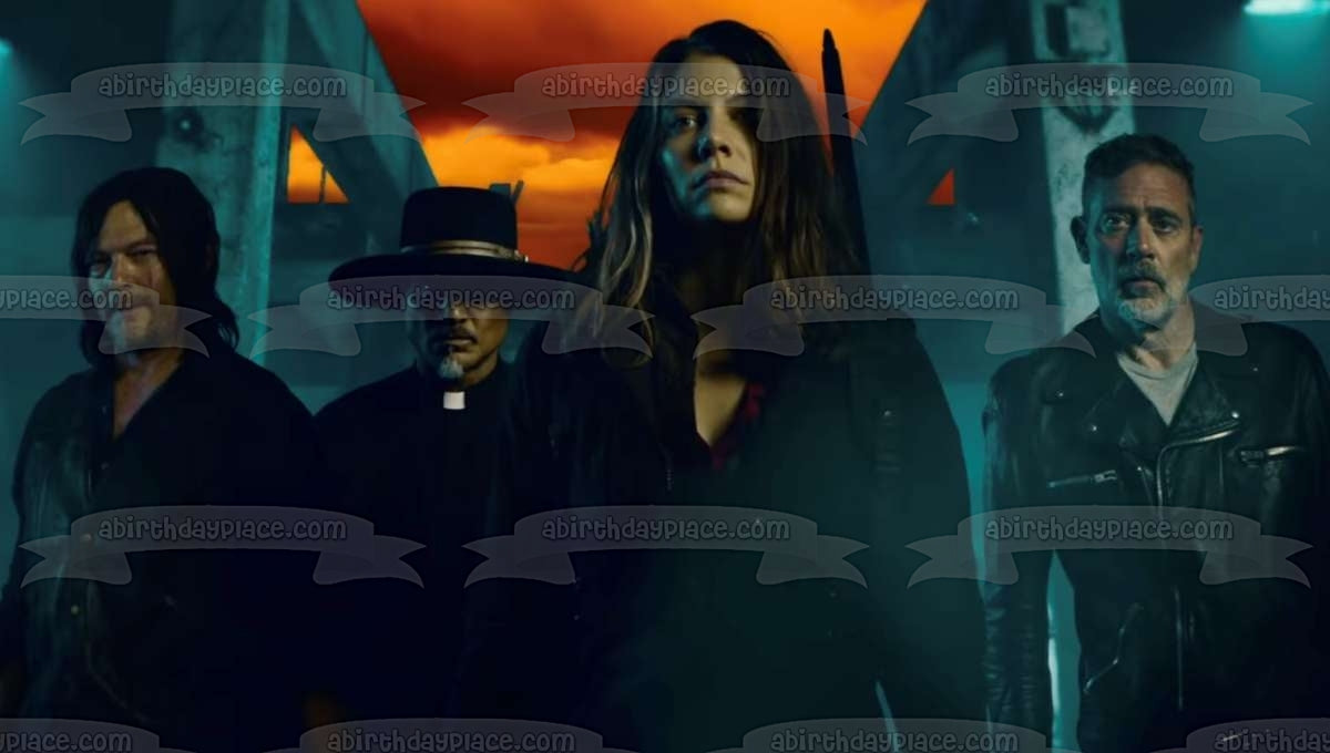 The Walking Dead Maggie Daryl Negan Father Gabriel Edible Cake Topper Image ABPID54429