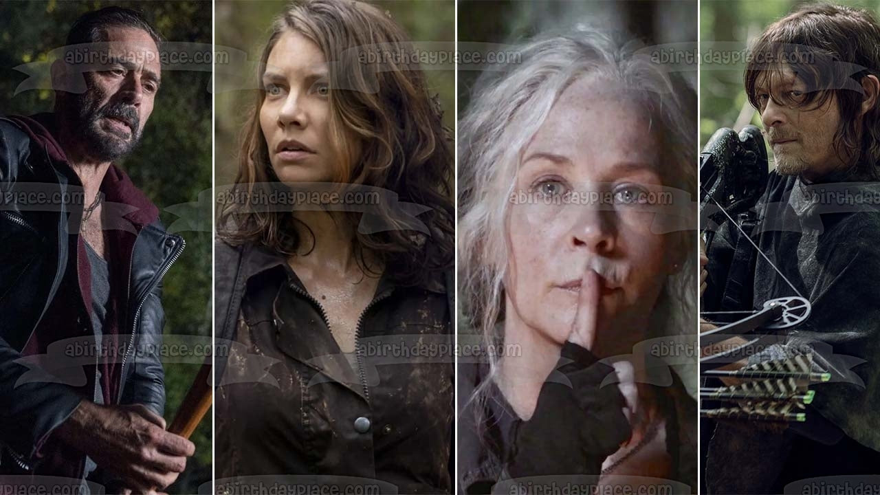 The Walking Dead Negan Maggie Carol Daryl Edible Cake Topper Image ABPID54431