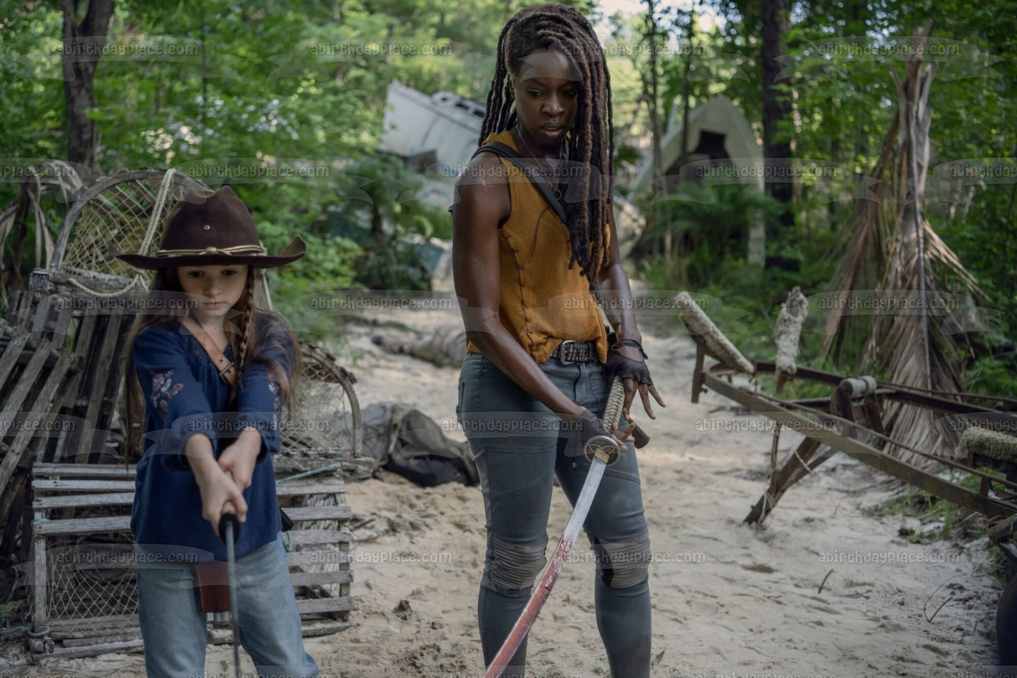 Imagen de decoración comestible para tarta de Michone Judith de The Walking Dead ABPID54441 