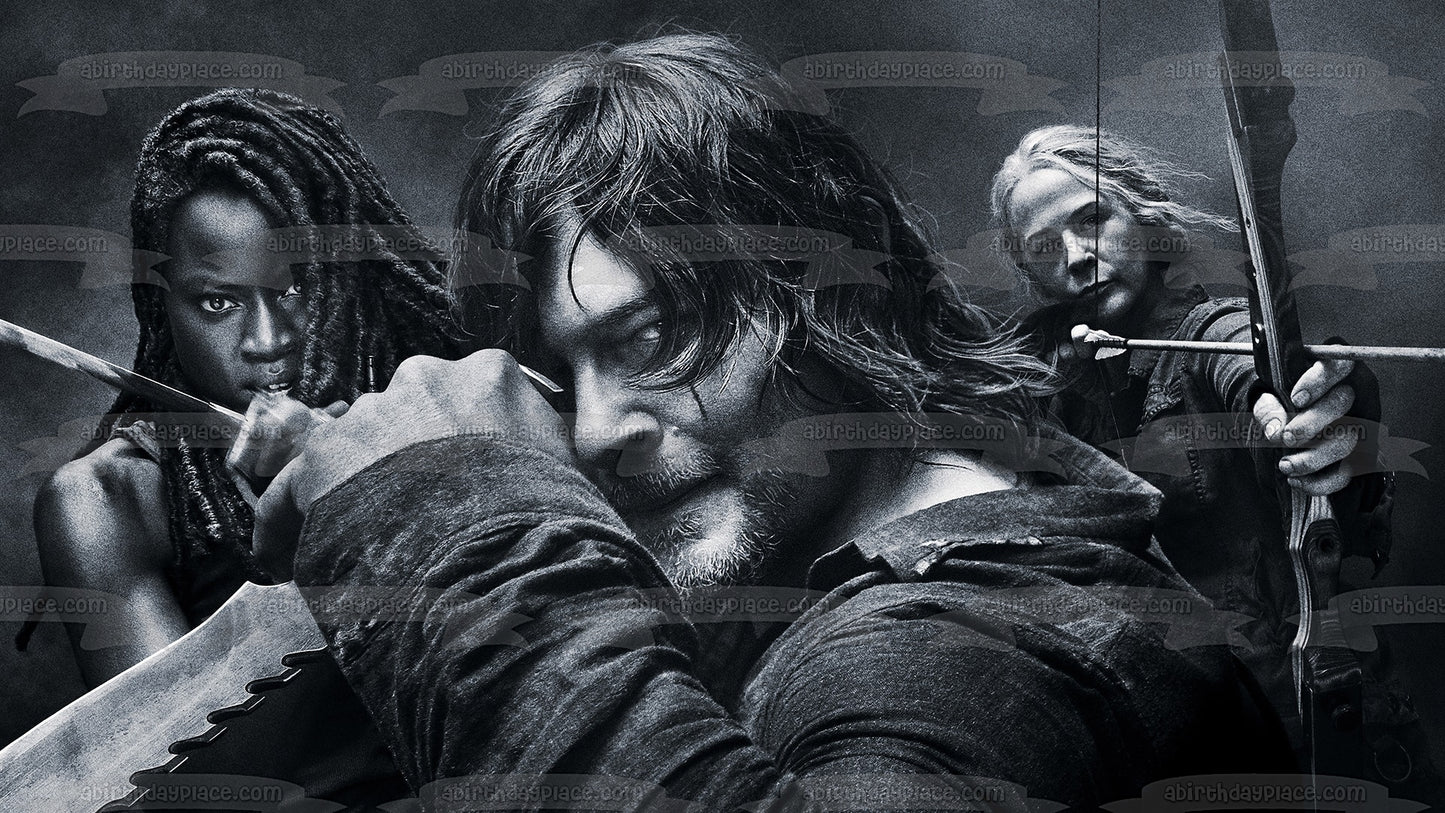 Imagen comestible para tarta de Daryl Michone Carol de The Walking Dead ABPID54444 