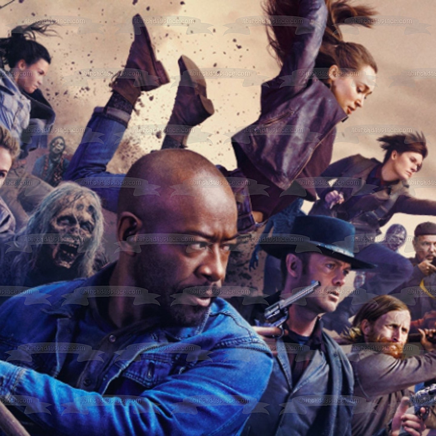 Fear the Walking Dead Morgan Al Alicia John Zombies Imagen comestible para decoración de tarta ABPID54459 