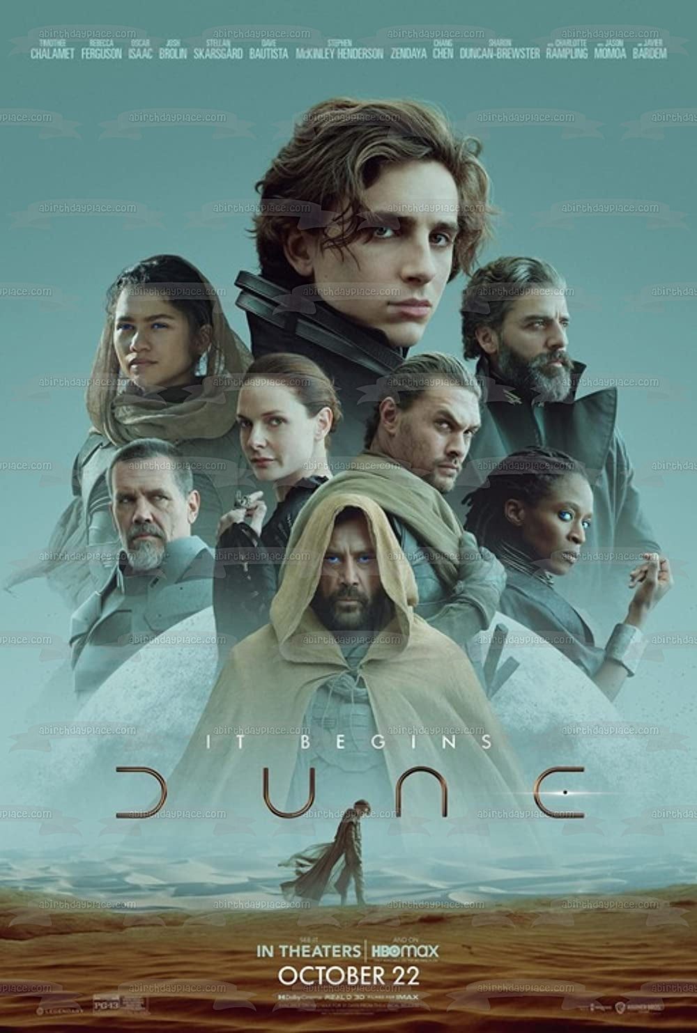 Póster de la película Dune Paul Atreides Lady Jessica Leto Atreides I Imagen comestible para decoración de tarta ABPID54737 