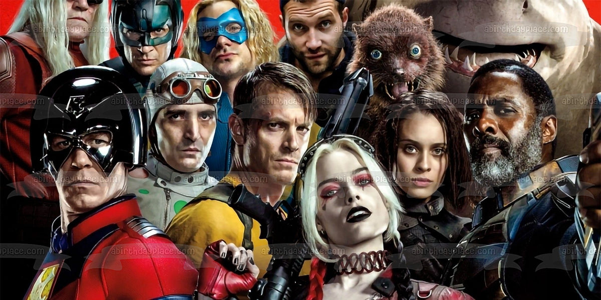 The Suicide Squad Harley Quinn Bloodsport PolkaDot Man Javelin Edible A Birthday Place