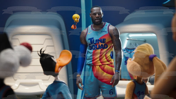 Space Jam: A New Legacy Lebron James Tweety Bird Edible Cake Topper Image ABPID54859