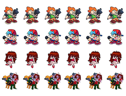 Friday Night Funkin Boyfriend Girlfriend Daddy Dearest Edible Cupcake Topper Images ABPID55091