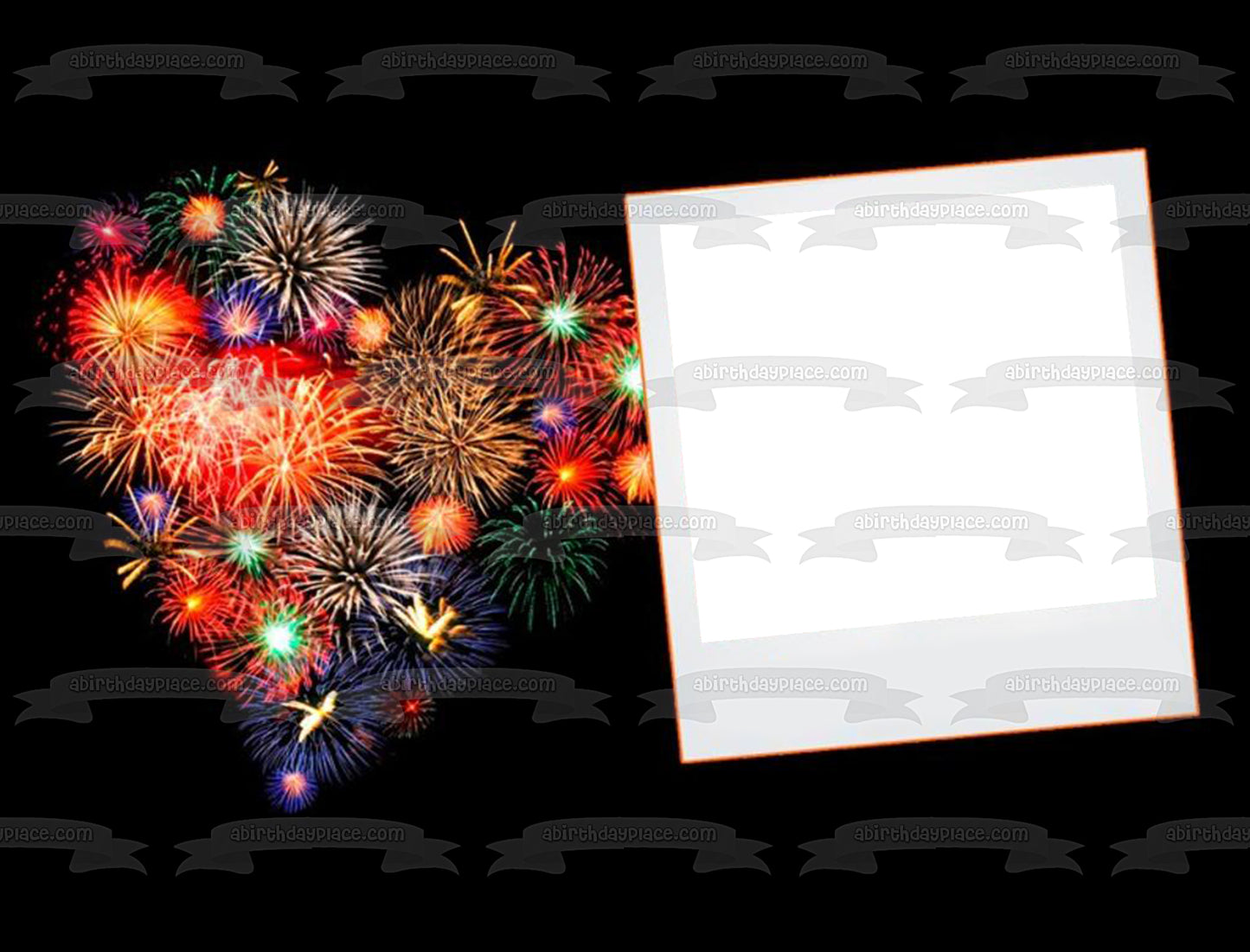 Feliz año nuevo marco de fotos personalizable adorno comestible para pastel imagen ABPID55137 