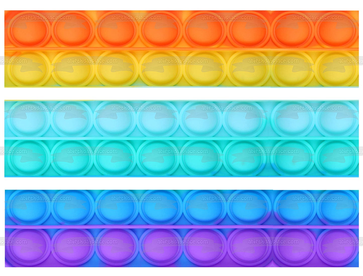 Popit Fidgit Spinner Edible Cake Topper Image or Strips ABPID55178