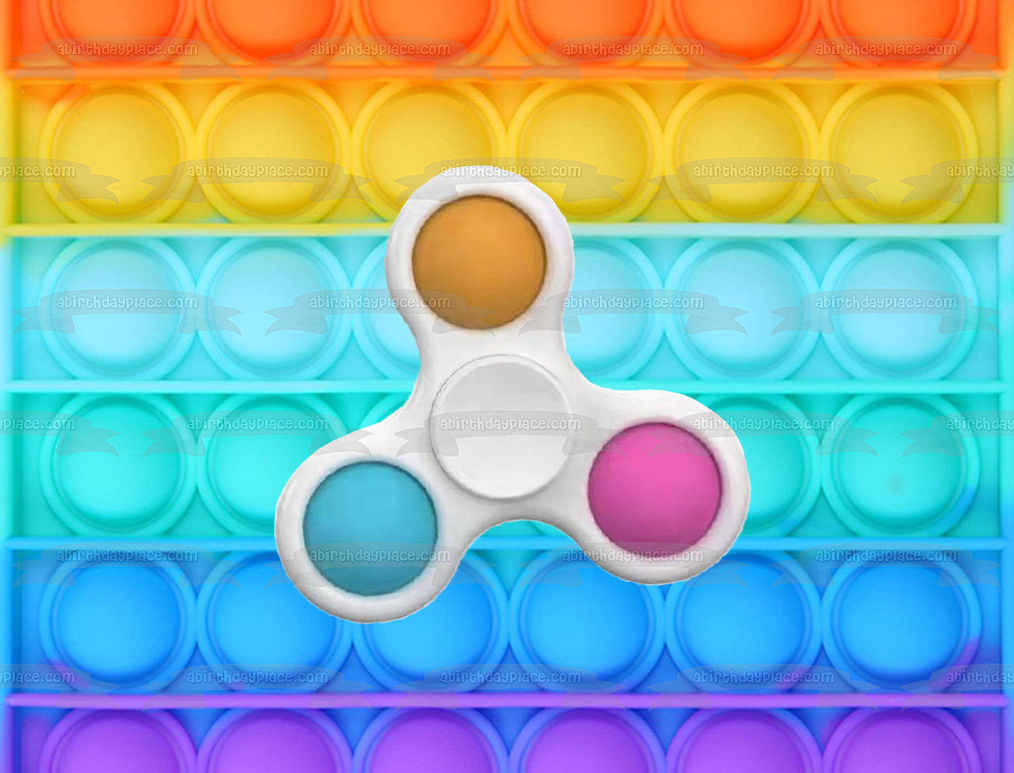 Popit Fidgit Spinner Edible Cake Topper Image or Strips ABPID55178