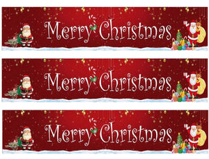 Merry Christmas Santa Claus St. Nick Christmas Tree Edible Cake Topper Image Strips ABPID55182