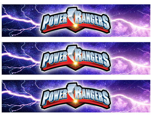 Power Rangers Lightening Background Edible Cake Topper Image Strips ABPID55185