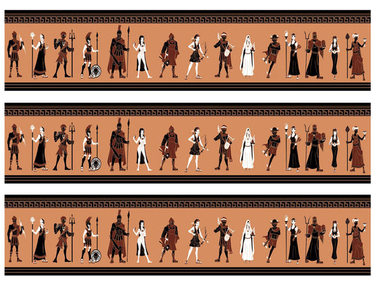 Greek Pantheon Greek Gods and Goddesses Edible Cake Topper Image Strips ABPID55388