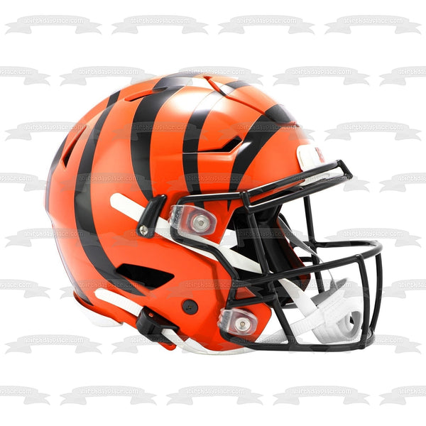 Super Bowl LVI 2022 Cincinnati Bengals Football Helmet Edible Cake Topper Image ABPID55395