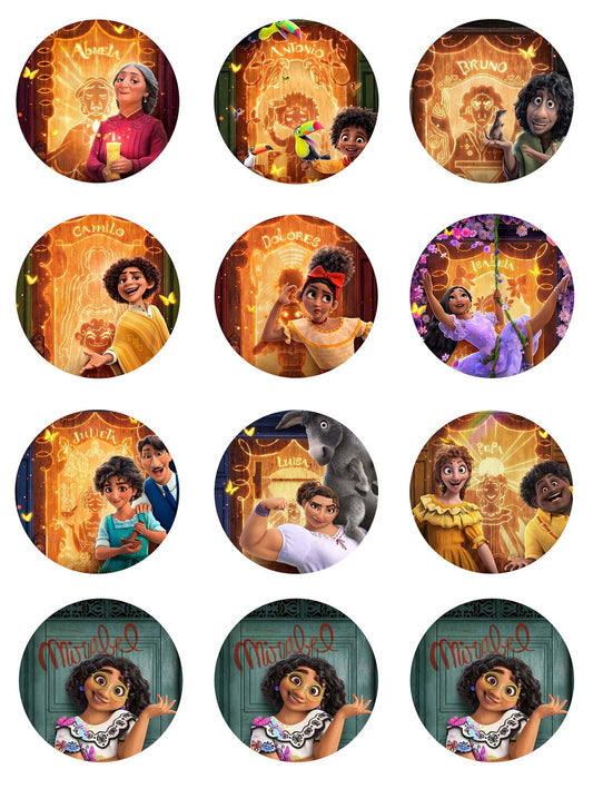 Disney Encanto Mirabel Camilo Antonio Dolores Edible Cupcake Topper Images ABPID55515