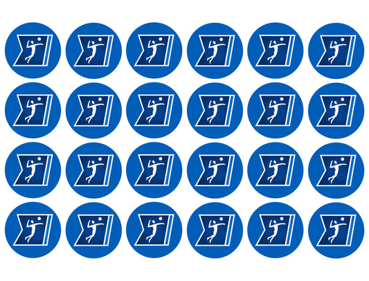 NCAA Women's Volleyball Logo Edible Cupcake Topper Images ABPID55740