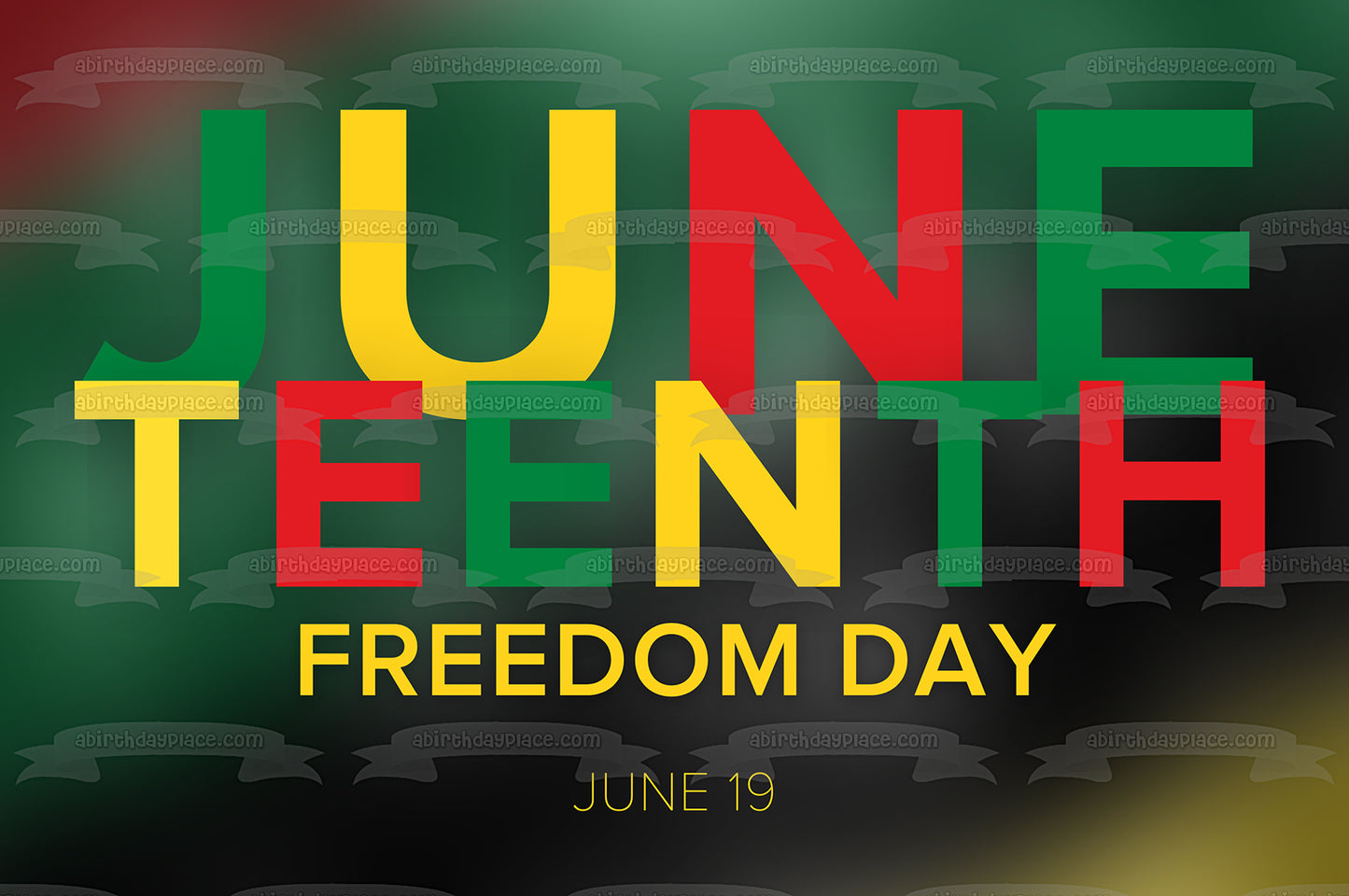 Celebrate Juneteenth Freedom Day June 19th Edible Cake Topper Image ABPID55806