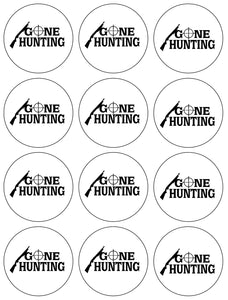 Gone Hunting Rifle and Target Edible Cupcake Topper Images ABPID55870