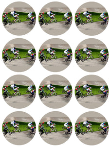 BMX Dirt Bike Racing Scene Edible Cupcake Topper Images ABPID55990