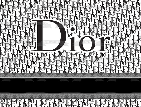 Dior Logo Pattern Customizable Edible Cake Topper Image ABPID56046 – A ...