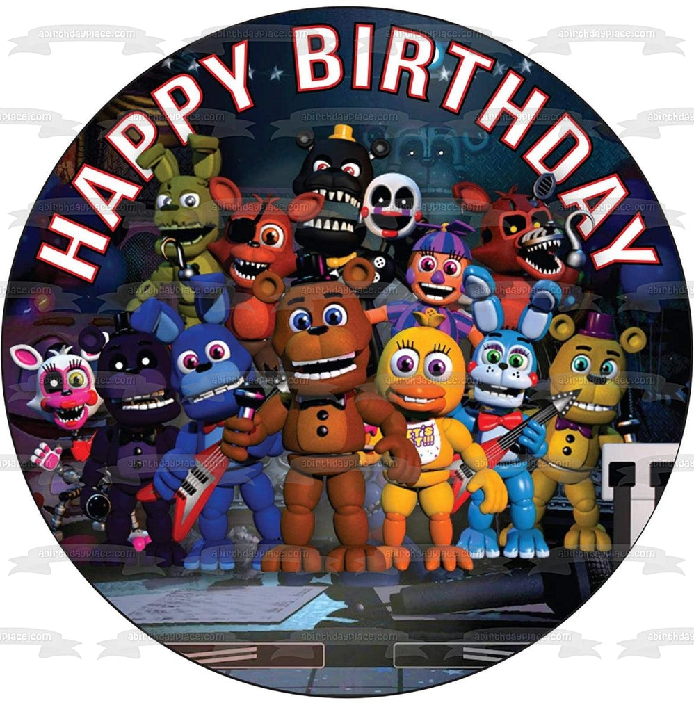 Five Nights at Freddy's Bonnie and Chica Edible Cake Topper Image ABPI – A  Birthday Place