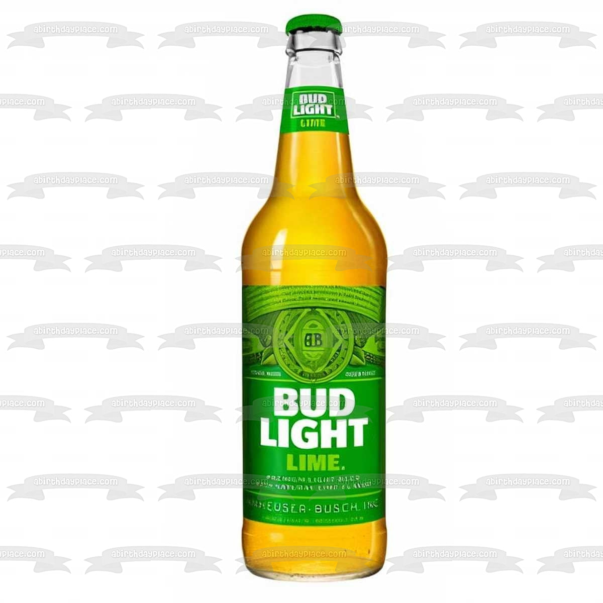 Bud Light Lime Beer Bottle Edible Cake