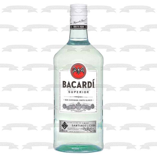 Bacardi Rum Bottle Edible Cake Topper Image ABPID56135
