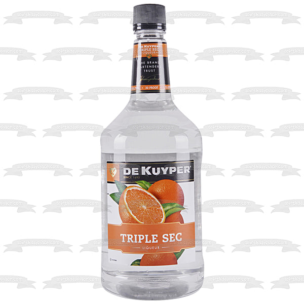 De Kuyper Triple Sec Bottle Edible Cake Topper Image ABPID56153