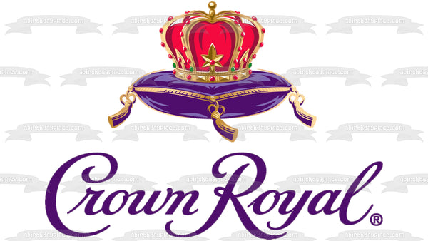 Crown Royal Canadian Whiskey Logo Edible Cake Topper Image ABPID56162