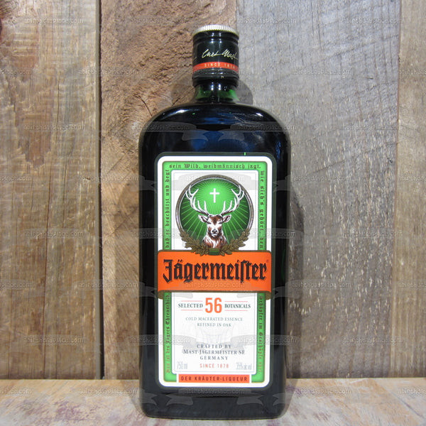 Jägermeister Bottle Edible Cake Topper Image ABPID56176