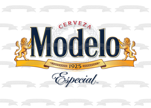 Modelo Mexican Beer Logo Edible Cake Topper Image ABPID56192