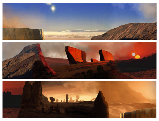 Obi-Wan Kenobi Tatooine Paisaje Adorno comestible para tarta Tiras de imágenes ABPID56447