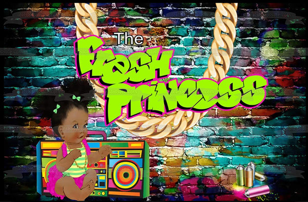The Fresh Princess Baby Graffiti  Retro Spray Paint Edible Cake Topper Image ABPID56498
