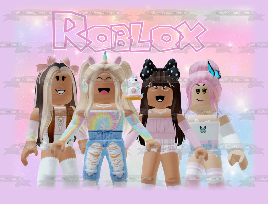 Roblox Girls Unicorn Squad Edible Cake Topper Image ABPID56529