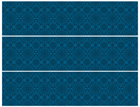 Mandala Art Blue Pattern Edible Cake Topper Image Strips ABPID56665