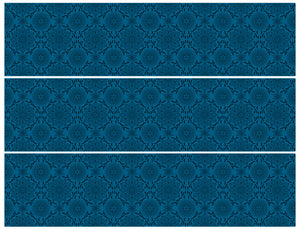 Mandala Art Blue Pattern Edible Cake Topper Image Strips ABPID56665