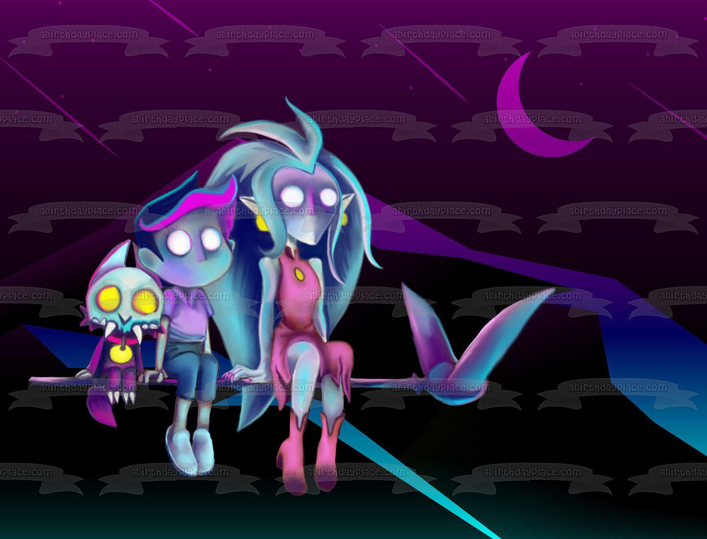 Birthday Buddies Inspired by the Owl House Luz Edalyn and King Edible Cake Topper Image ABPID56695