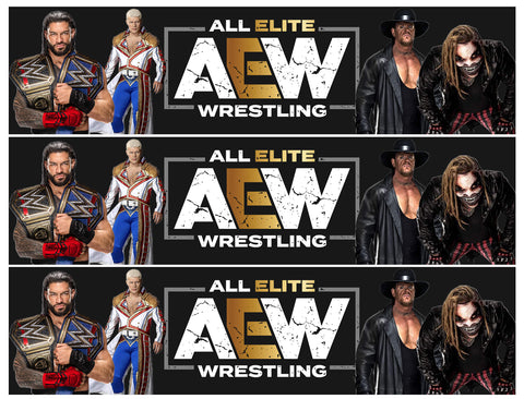 All Elite Aew Wrestling Edible Cake Topper Image Strips ABPID56729